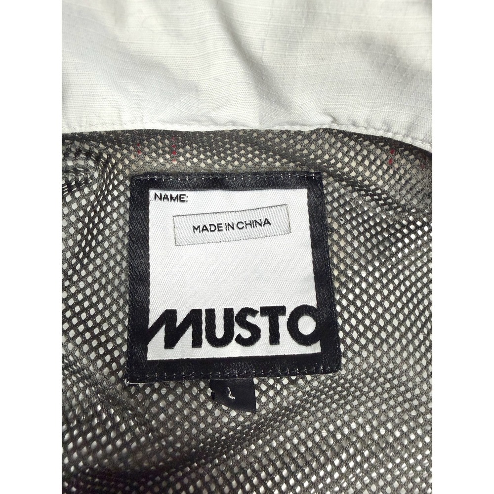 Musto BR1 Sailing Jacket Mens L Off-White Vintage J/111 Wind Czar Crew - Picture 3 of 11